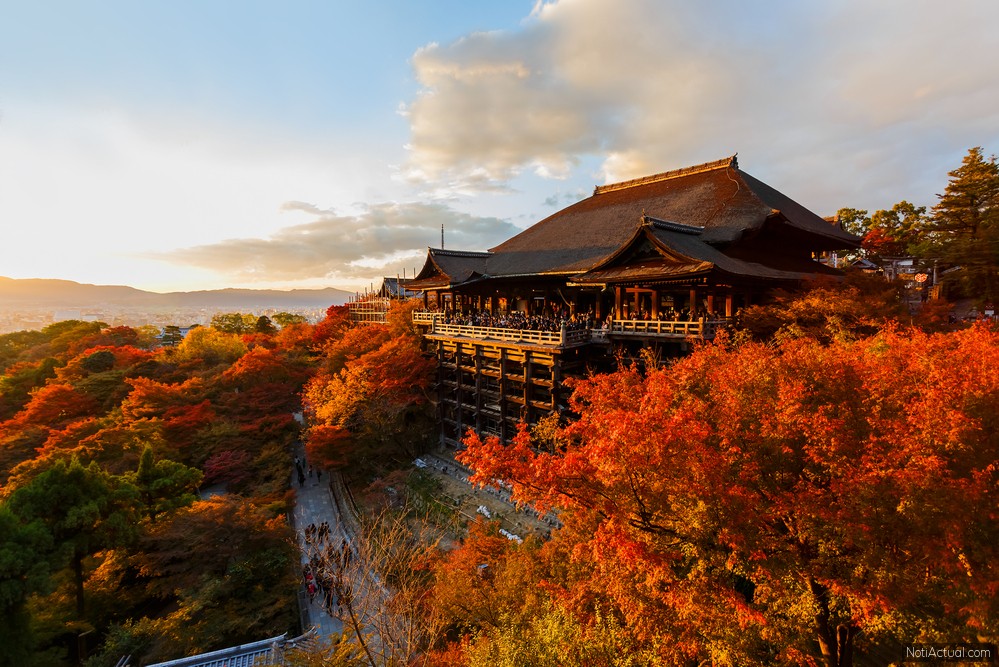 Kyoto, Japan - November 19 2013: Kiyomizu-dera founded in Heian