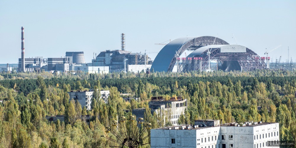 Se cayó el techo de la planta nuclear de Chernóbil
