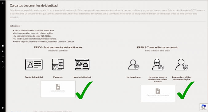PETRO APP VERIFICAR IDENTIDAD