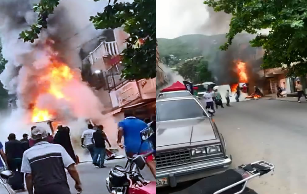 3 muertos y 9 heridos en incendio de Autobús en la Guaira