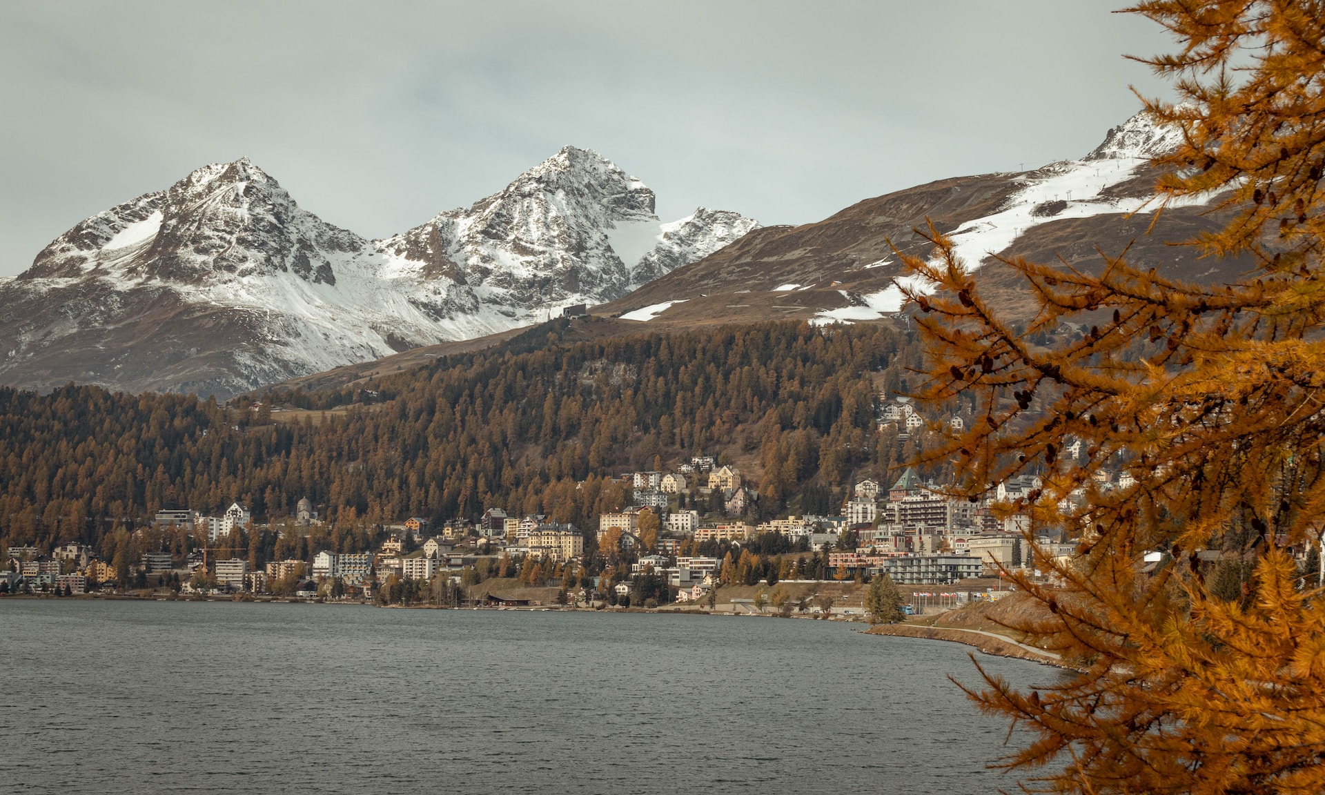 Ciudad de Sankt Moritz en Suiza