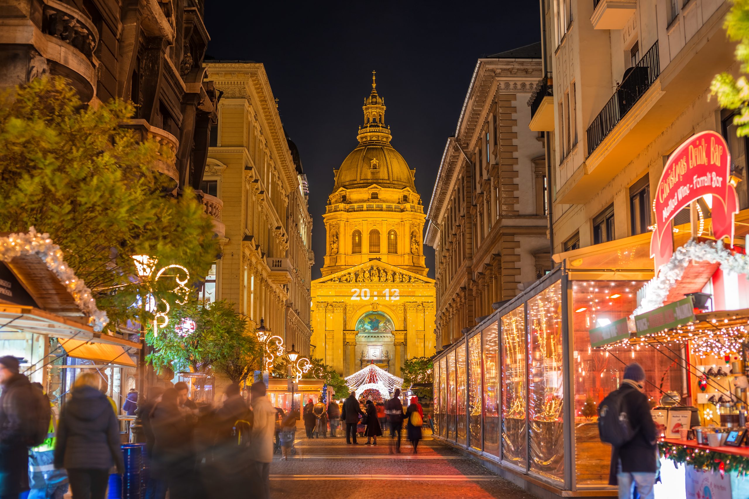 BUDAPEST, HUNGARY - DECEMBER 6, 2017: Tourists and local people