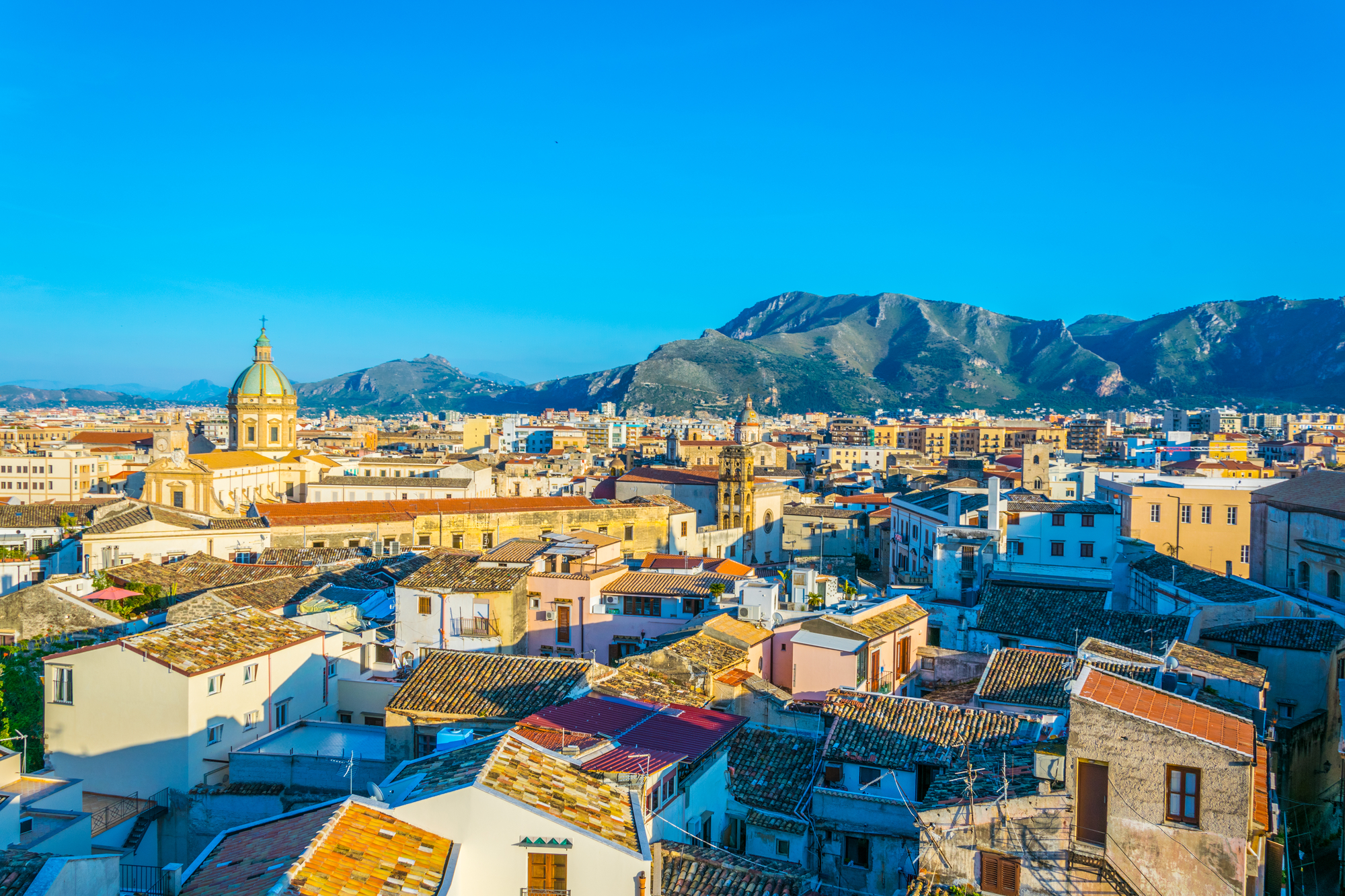 Aerial view of Palermo, Sicily, Italy