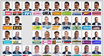 Tarjetón elección presidencial de 2024 Venezuela