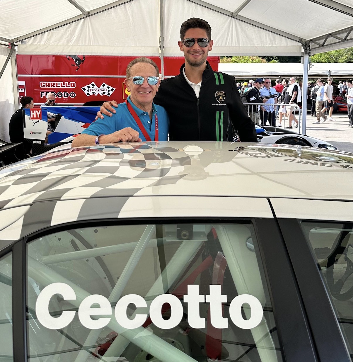 JOHNNY CECOTTO Y SU HIJO JONATHAN PRESENTES EN GOODWOOD