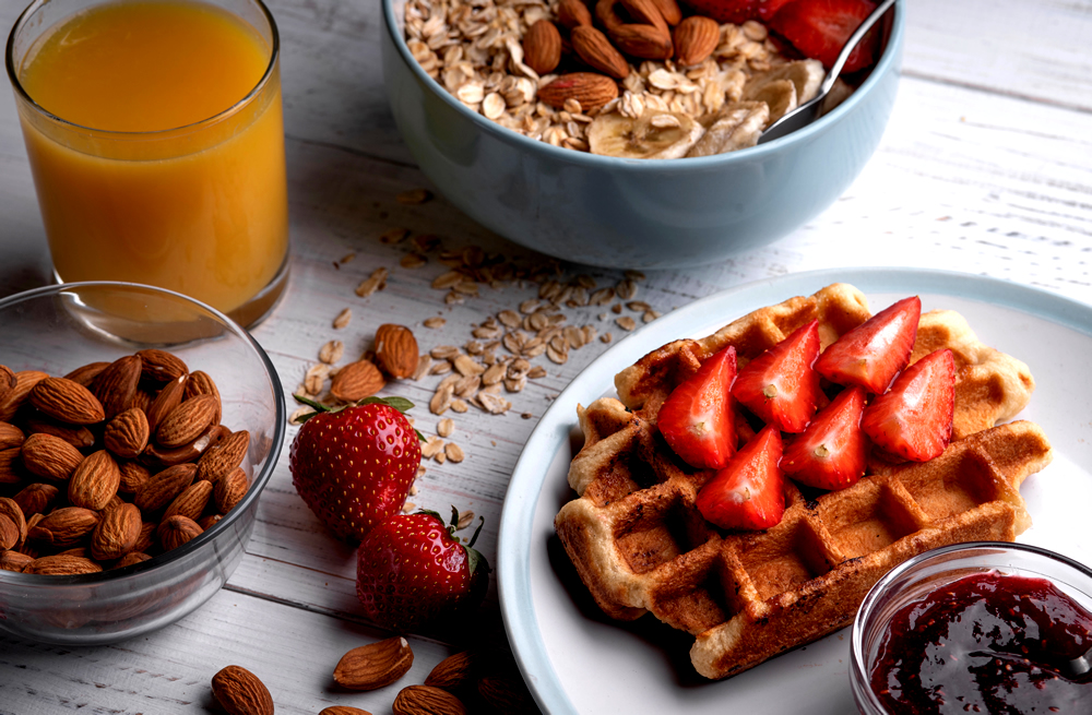 Gofre de Avena con Frutas Frescas