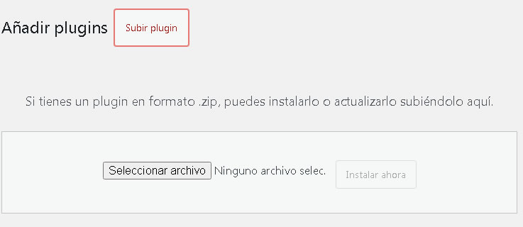 Es super sencillo, descargamos el paquete que nos envían y lo subimos en la sección de plugins de WordPress