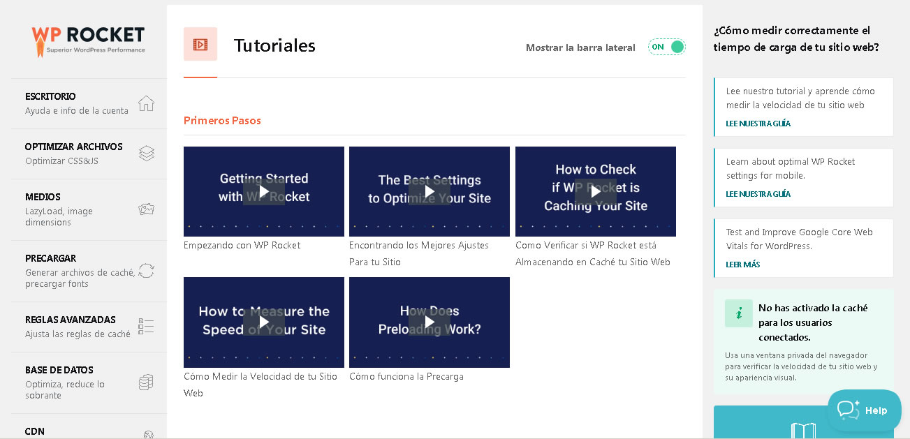 TUTORIALES PARA WP ROCKET