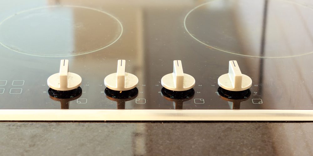 The modern Stove in a restaurant kitchen