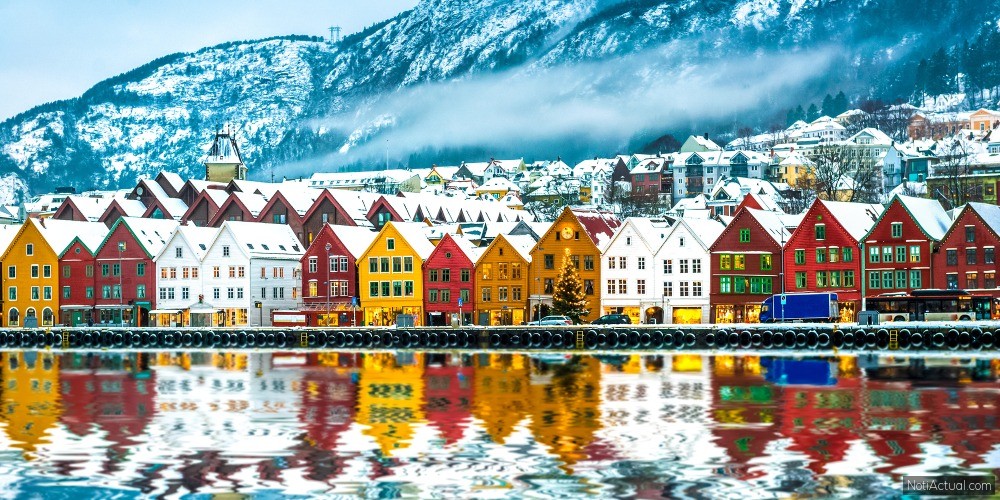 view on Bruges. Bergen Norway