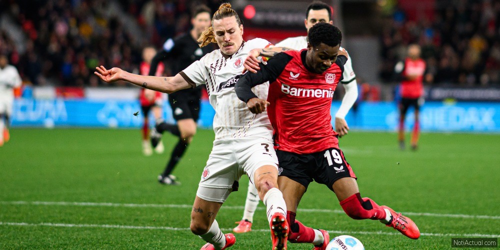 Nathan Tella, Bundesliga, The match Bayer Leverkusen vs. FC St. Pauli at BayArena