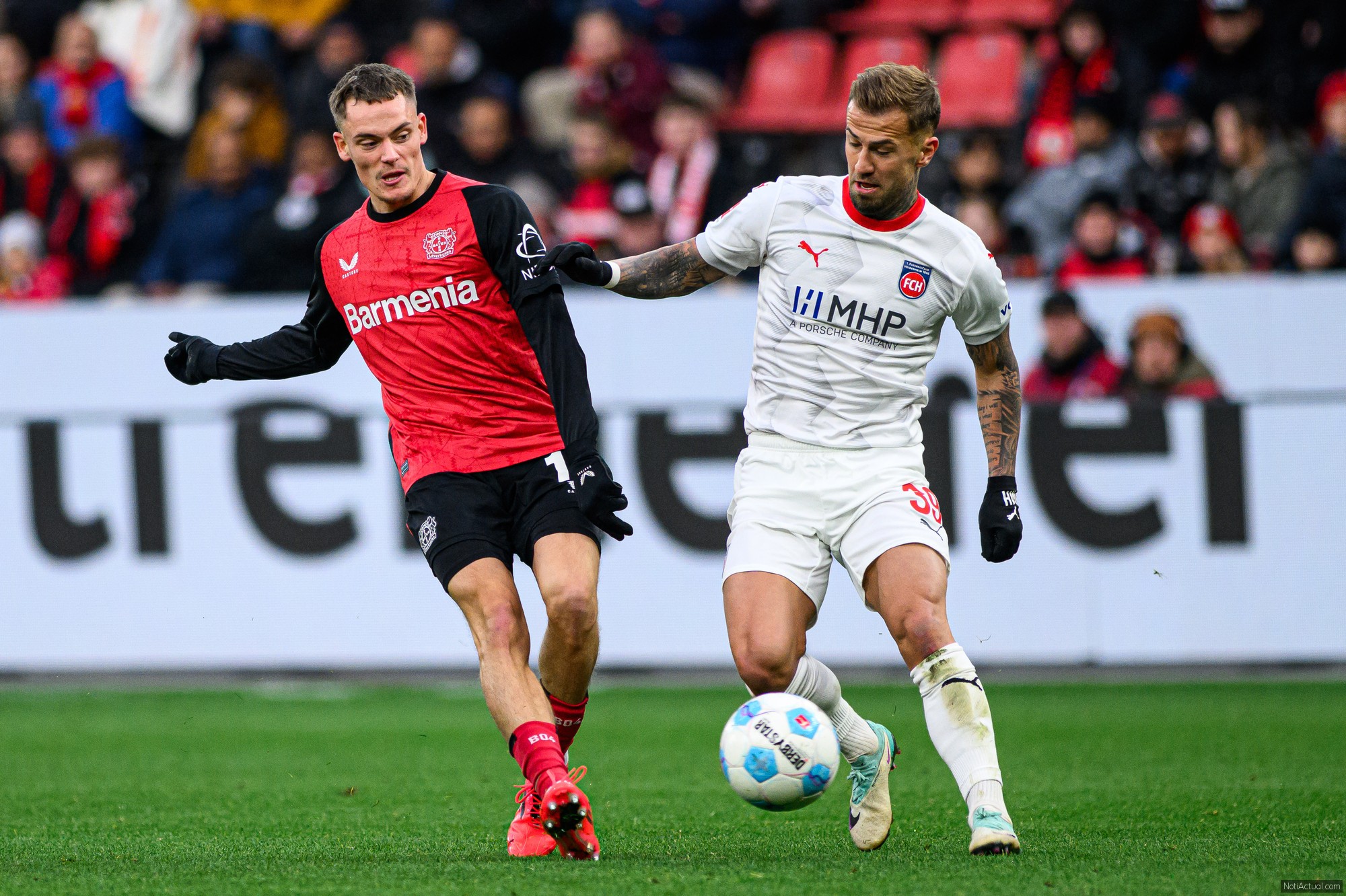 Bundesliga, matchday 11. The match Bayer Leverkusen vs. 1. FC Heidenheim at BayArena