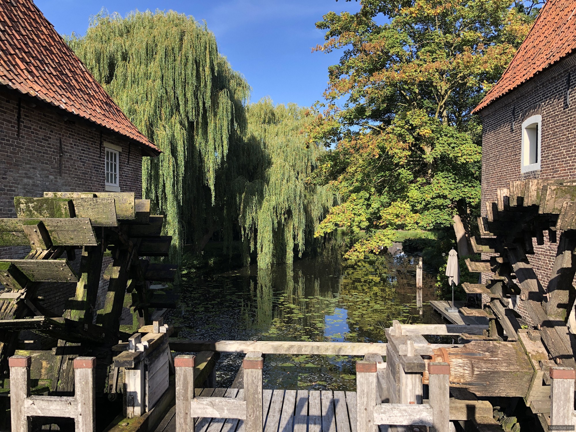 Water wheels In the old town of Borculo, The Netherlands