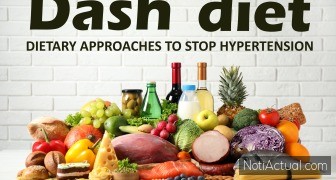Dash diet (Dietary approaches to stop hypertension). Many different healthy food and drinks on white table