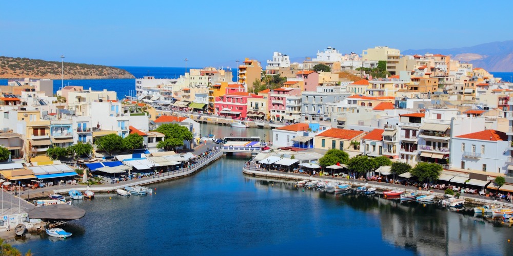 Agios Nikolaos, town on Crete island in Greece.