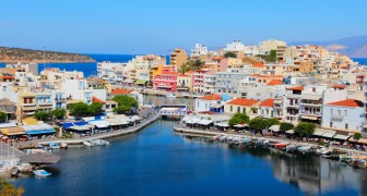 Agios Nikolaos, town on Crete island in Greece.