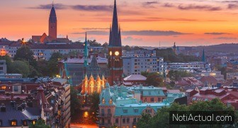 Aerial view of Gothenburg, Sweden