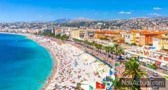 Promenade des Anglais in Nice, France. Nice