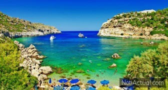 Turquoise beaches of Rhodes,Greece