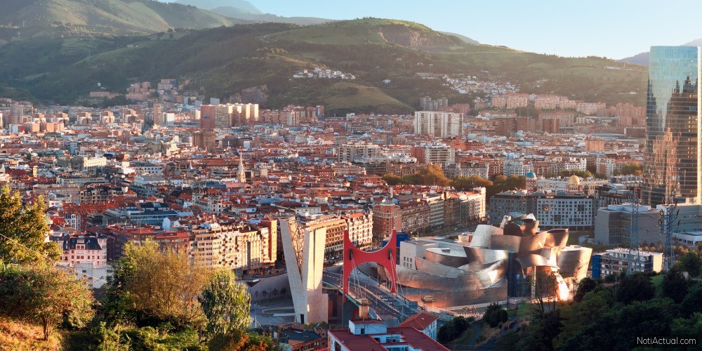 View of city Bilbao, Spain