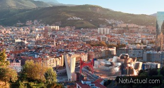 View of city Bilbao, Spain