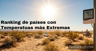 Ranking de países con Temperatuas más Extremas