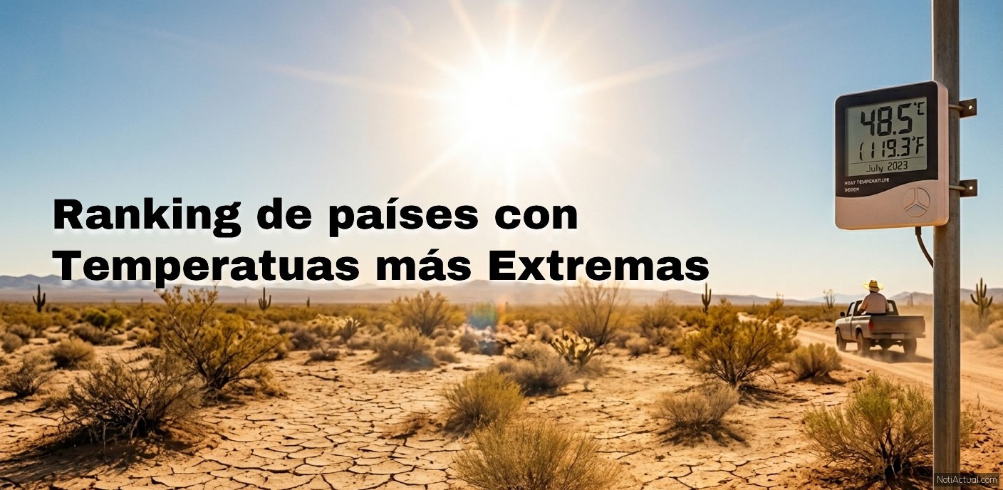 Ranking de países con Temperatuas más Extremas