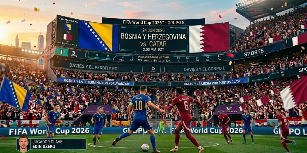 Bosnia y Herzegovina vs. Catar 24jun26 3pm EST