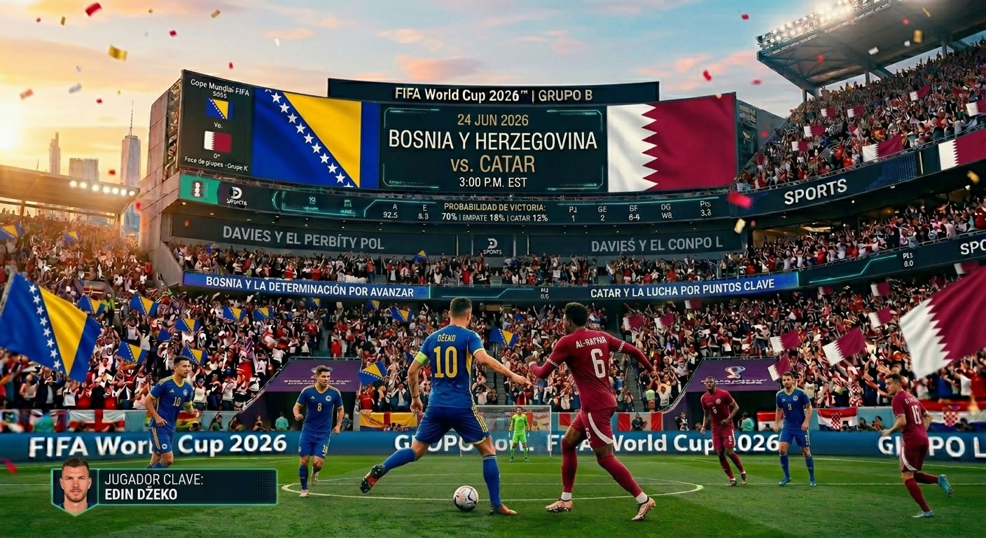 Bosnia y Herzegovina vs. Catar 24jun26 3pm EST