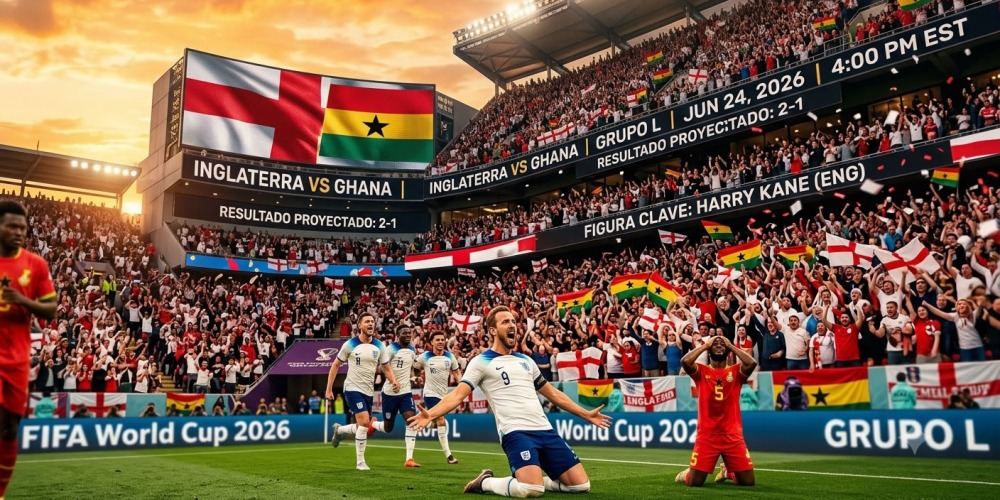 Inglaterra vs. Ghana 23jun26 4pm EST