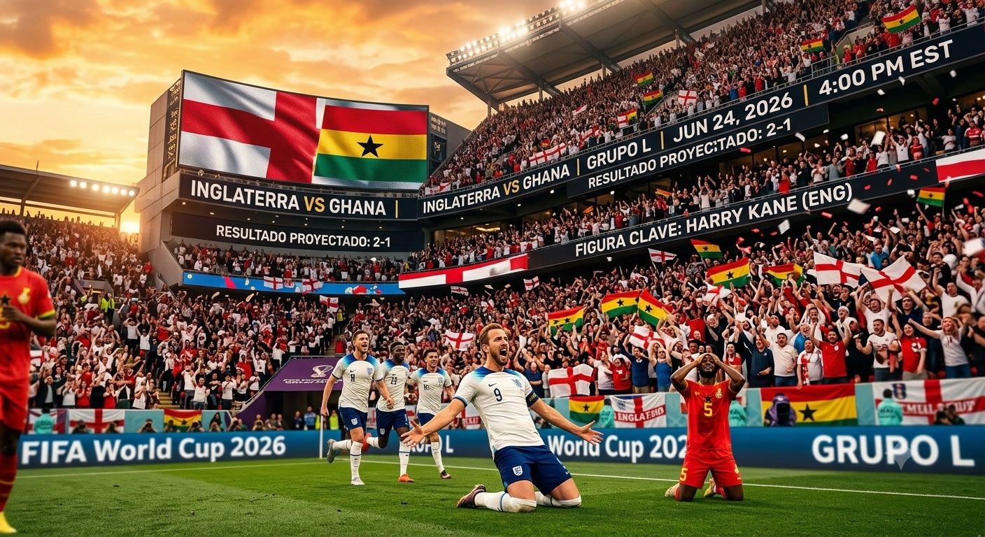 Inglaterra vs. Ghana 23jun26 4pm EST