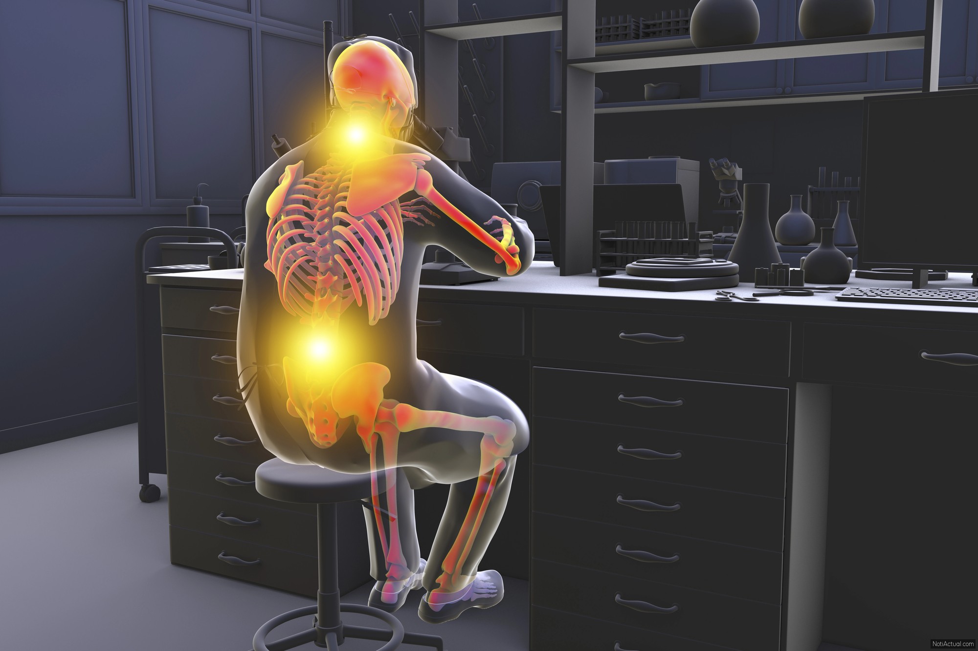 Ergonomía deficiente para empleados mayores de 40 años