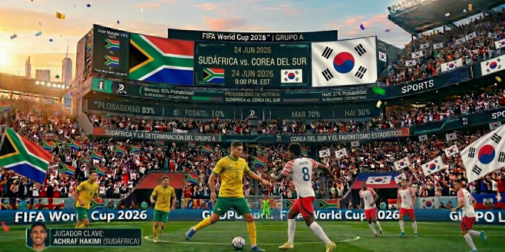 Sudáfrica vs. Corea del Sur 24jun26 9pm EST