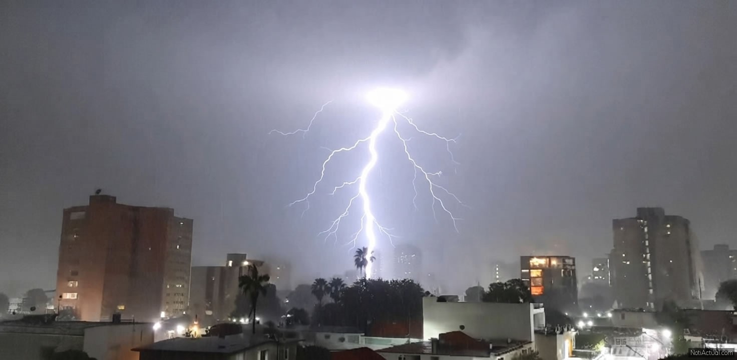 Vientos huracanados y fuerte Aguacero en Maracaibo este Domingo 26/07/26