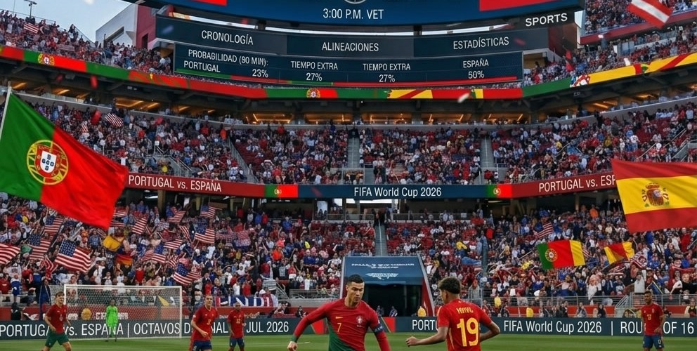 Pronósticos Deportivos Mundial 2026: Portugal y España 06Jul26 3pm EST