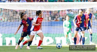 UEFA Womens Champions League 2025 final game between Arsenal FC and FC Barcelona